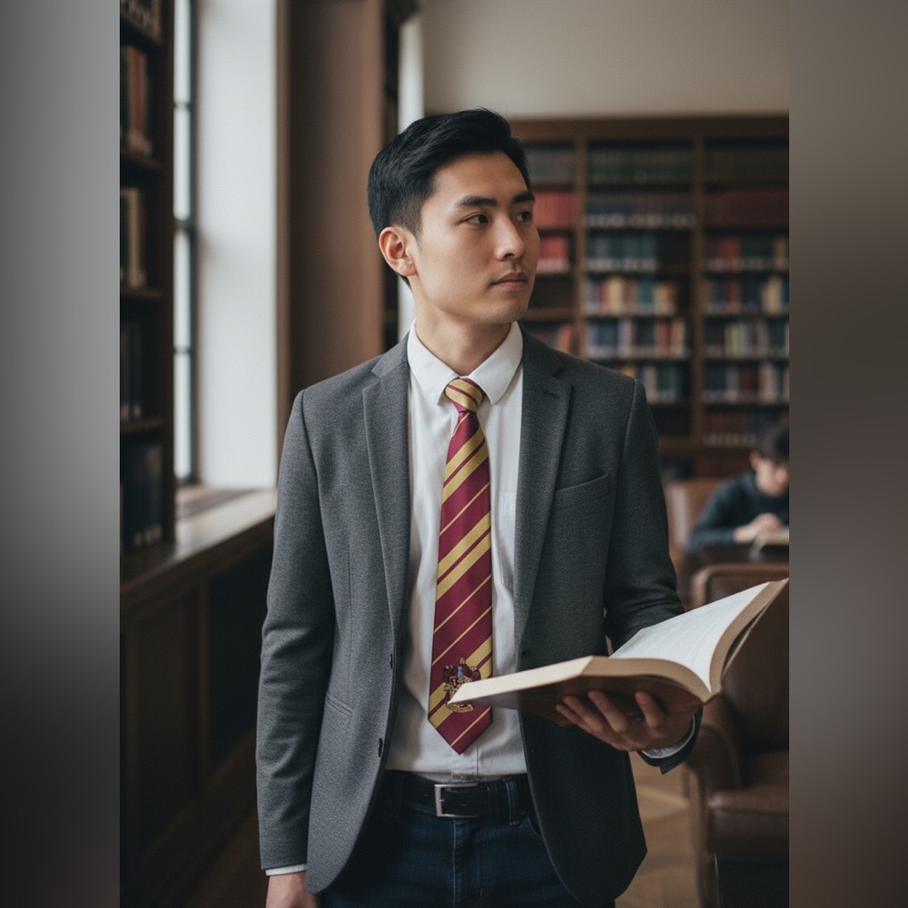 (Gryffindor) Striped Tie - Red and Gold